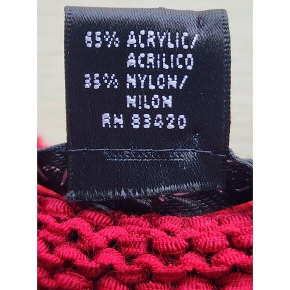 SWEATER/VEST STYLE-AUGUST SILK-Cranberry Burgundy-Front Waist Tie-Knit-Size MED - Picture 7 of 11